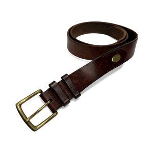 Polo Ralph Lauren Men’s Vintage Brown Italian Leather Belt XL  Preppy Distressed